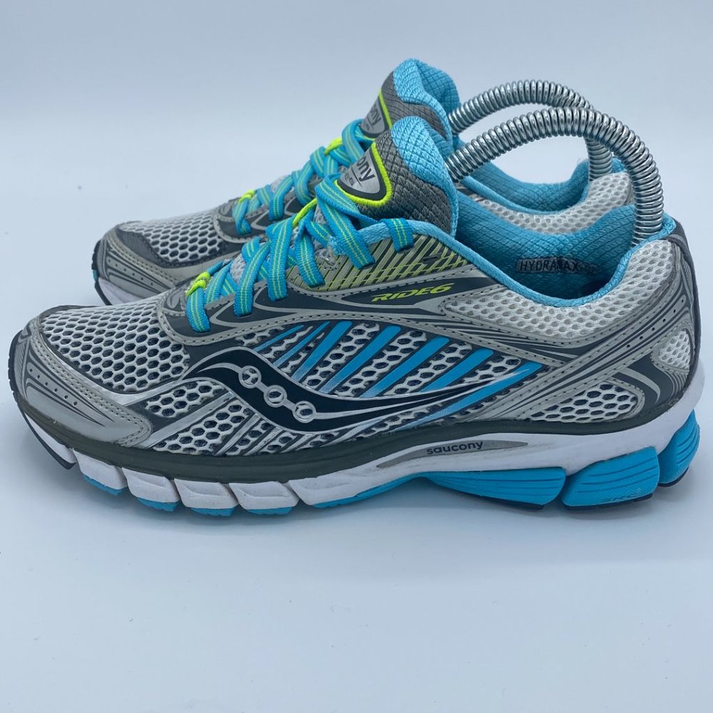 Saucony Ride 6 Silver Blue Athletic Sneakers
